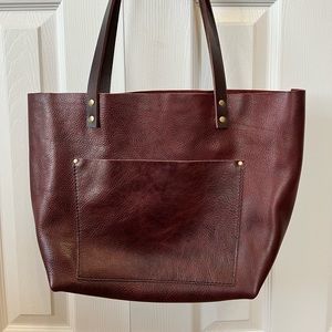Portland Leather Goods Large Oxblood Tote New